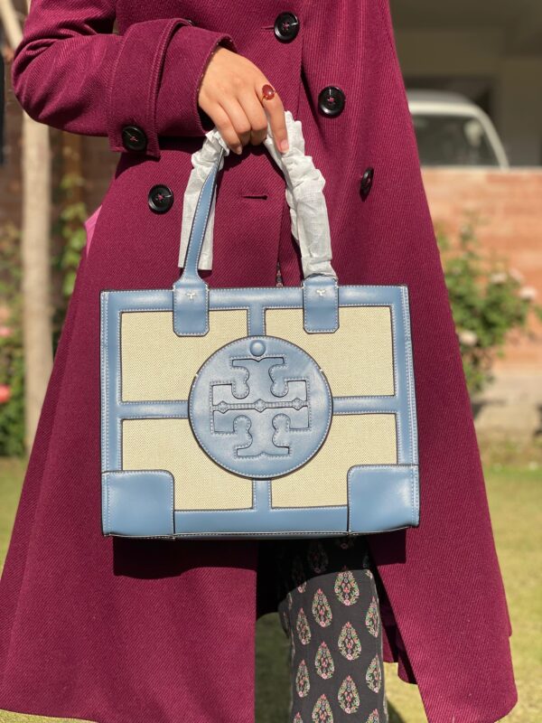 </h2>Tory Burch Ella Quadrant Tote<h2> <br> <h6>Blue</h6><font face="times new roman" size="3" color="blue"></font> - Image 2